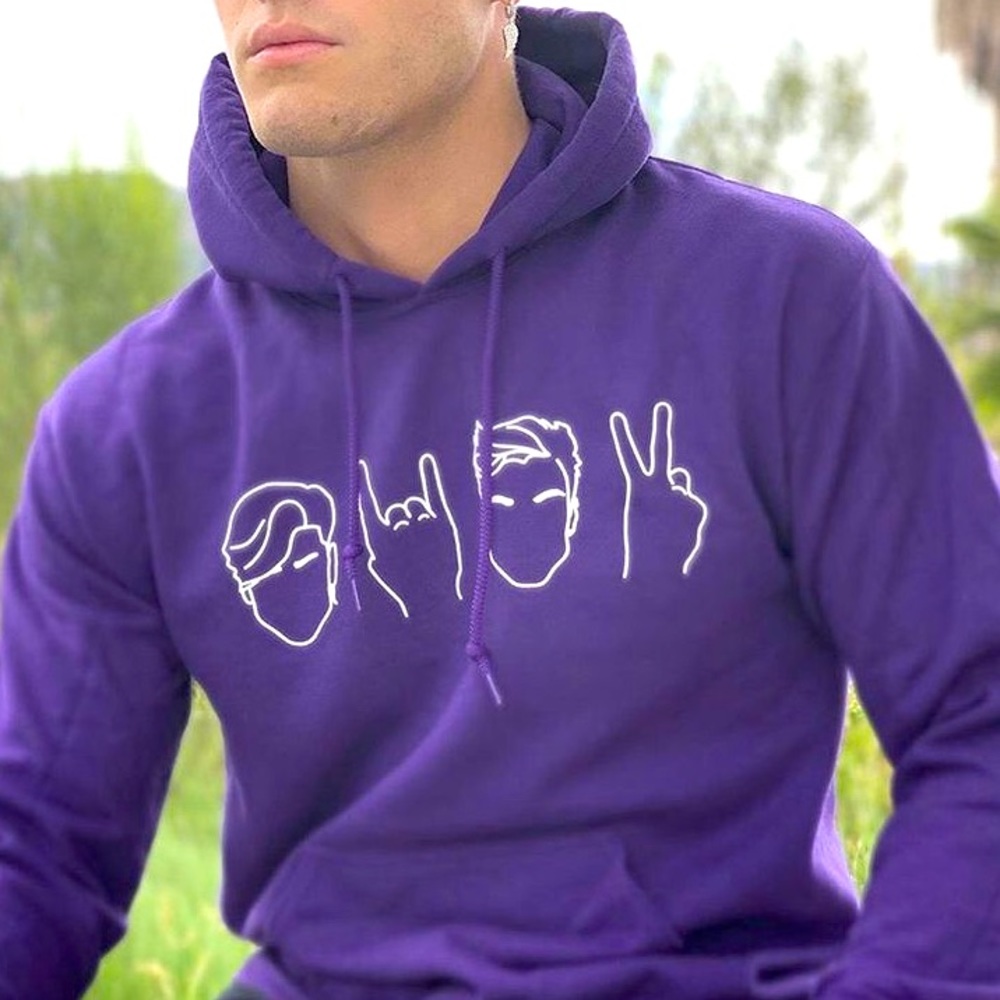 Dolan Twins Purple Merch Hoodie Limited Edition Discontinued